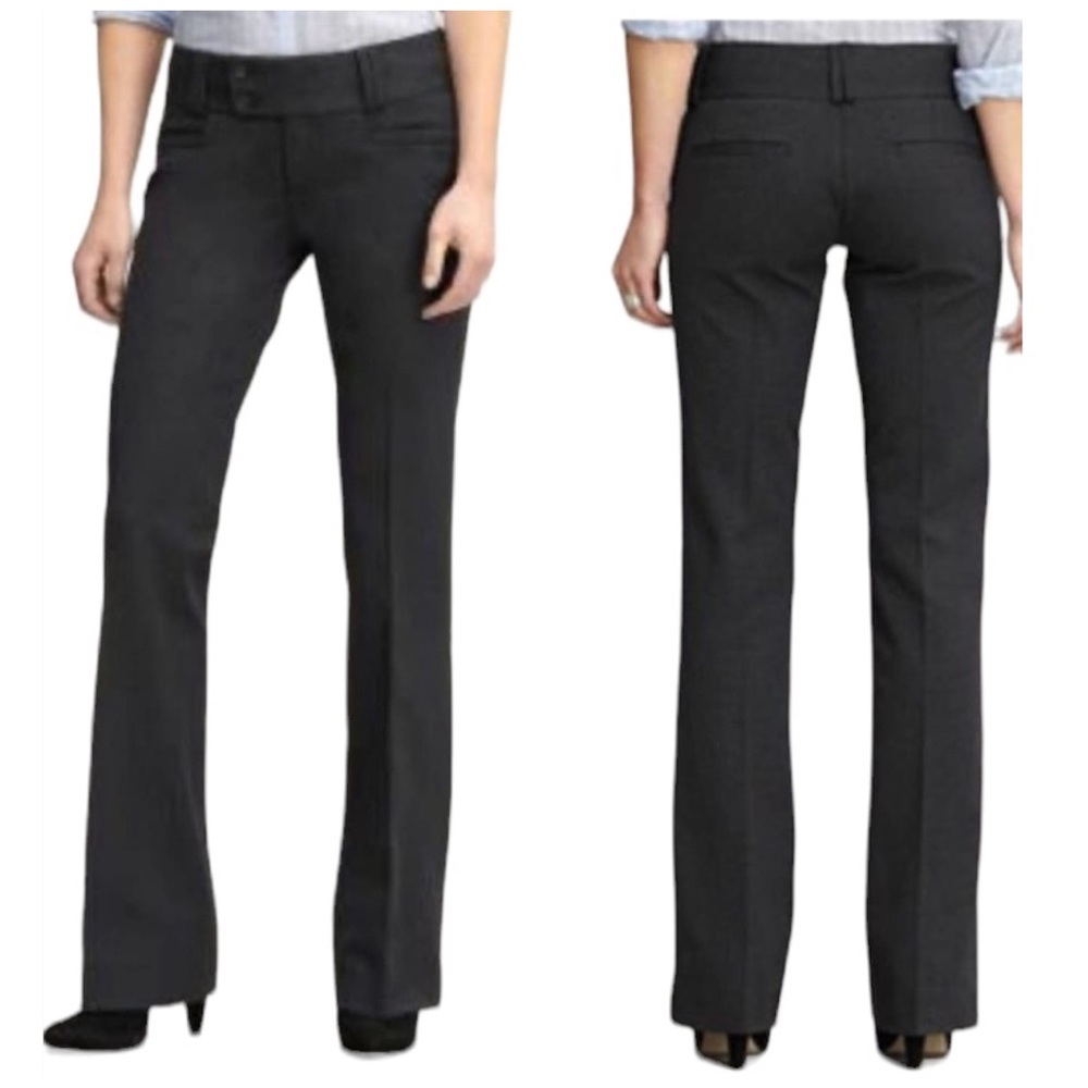 Banana Republic Sloan Pants Size 8 Flare Trouser Charcoal Gray